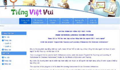 Homepage of the website: http:// www.tiengvietonline.com.vn