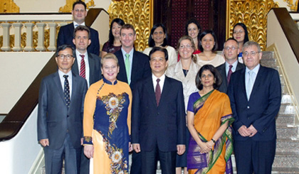 PM Nguyen Tan Dung and heads of UN agencies in Vietnam. (Image credit: VGP)