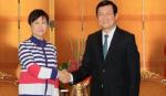 President meets Chinese friendship association's Chairwoman