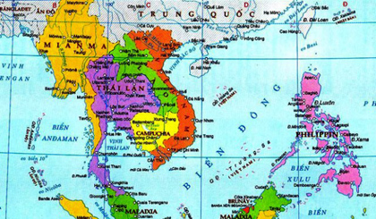      .East Sea map (Photo: www.infonet.vn)