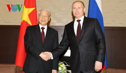 Tổng Bí thư Nguyễn Phú Trọng và Tổng thống Nga Putin.