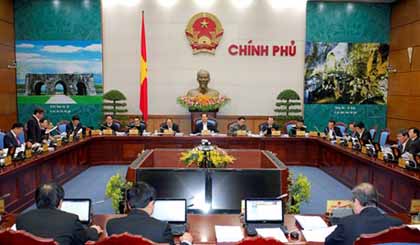 Chính phủ họp phiên thường kỳ tháng 11/2014. Ảnh: VGP/Nhật Bắc