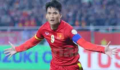 Striker Le Cong Vinh - the captain of the national team at the recent AFF Suzuki Cup (Photo: VNA)