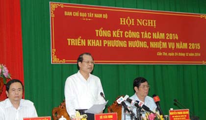 Phó Thủ tướng Vũ Văn Ninh, Trưởng Ban Chỉ đạo Tây Nam Bộ chủ trì Hội nghị - Ảnh: VGP/Thành Chung 