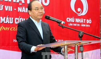 Deputy PM Phuc addressing the event. (Credit: VNA)