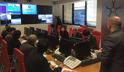 The meeting between the National Traffic Police Bureau of Italy and General Police Department of Administrative and Social Order Management of Vietnam in Rome. (Photo: VNA)