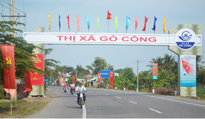 Diện mạo TX. Gò Công có nhiều khởi sắc. Ảnh: Thế Anh