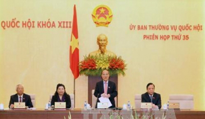 NA Chairman Nguyen Sinh Hung addresses the opening ceremony. (Credit: VNA)