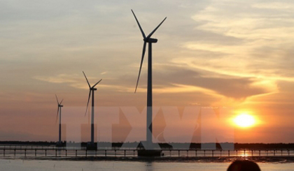 Turbines at Bac Lieu wind power plant