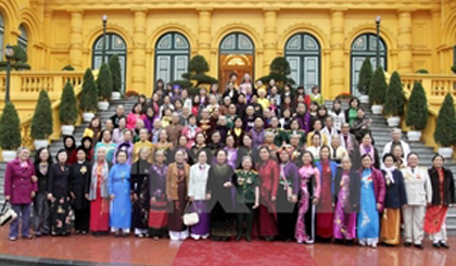 Vice President Nguyen Thi Doan and participants (Source: VNA)