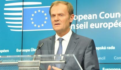 Chủ tịch Hội đồng châu Âu Donald Tusk. Ảnh: Hương Giang/TTXVN