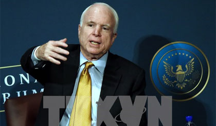 Thượng Nghị sỹ Mỹ John McCain. Ảnh: AFP/TTXVN