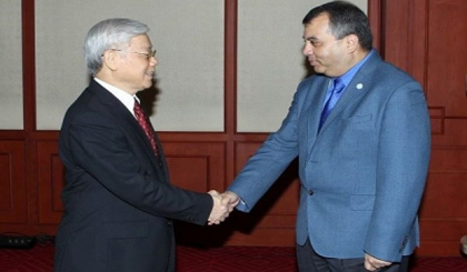 Party General Secretary, Nguyen Phu Trong and President of the Inter-parliamentary Union (IPU), Saber Chowdhury