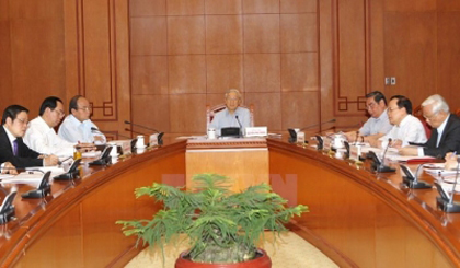 Party General Secretary Nguyen Phu Trong at the meeting