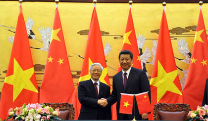  Tổng Bí thư Nguyễn Phú Trọng và Tổng Bí thư - Chủ tịch nước Trung Quốc Tập Cận Bình