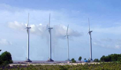 Turbines of the Bac Lieu wind farm (Credit: Bac Lieu Online)