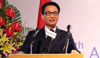 Deputy Prime Minister Vu Duc Dam addressing at the ceremony (Photo: VGP)