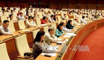 NA deputies vote on the Long Thanh International Airport project. (Credit: VNA)