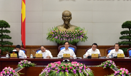 PM Nguyen Tan Dung chairs the meeting. (Credit: VGP)