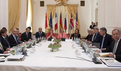 Toàn cảnh vòng đàm phán hạt nhân tại Vienna, Áo ngày 6-7. Ảnh: AFP/TTXVN