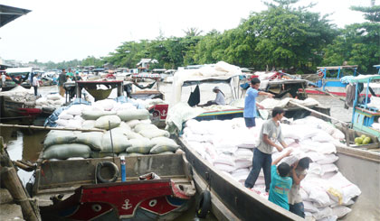 Gạo - mặt hàng xuất khẩu giảm mạnh trong 6 tháng đầu năm 2015.