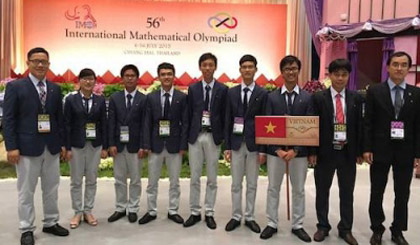 Vietnamese team at the 56th IMO