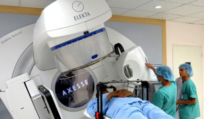 The US$6 million Elekta Axesse radiation system at Hue Central Hospital (Image credit: laodong.com.vn)