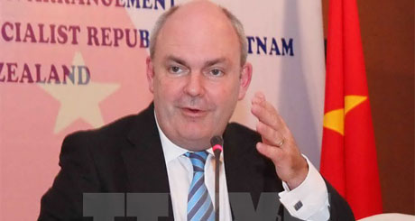 Bộ trưởng Bộ Giáo dục New Zealand Steven Joyce. Ảnh: Quý Trung/TTXVN