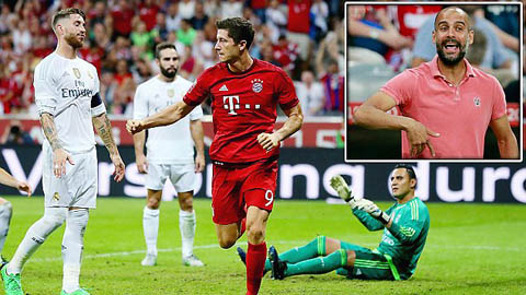 Bàn thắng muộn màng của Lewandowski đã giúp Bayern có chiến thắng trước Real để vô địch Audi Cup