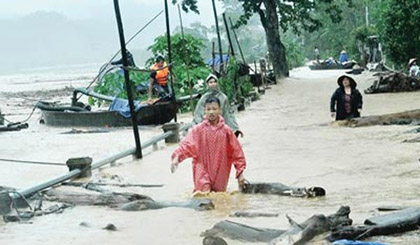 Floodwaters ravage Quang Ninh province in a recent days-long downpour (Photo: SGGP)