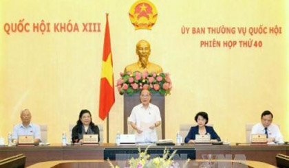 NA Chairman Nguyen Sinh Hung delivering his opening remark on August 10. (Credit: VNA)