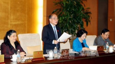 NA Chairman Nguyen Sinh Hung speaks at the opening ceremony. (Credit: VNA)