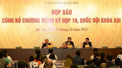 The international press conference on the 10th session of the 13th National Assembly (Credit: nhandan.com.vn)