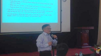 CIEM President, Dr. Nguyen Dinh Cung speaks at the seminar. (Credit: bnews.vn)