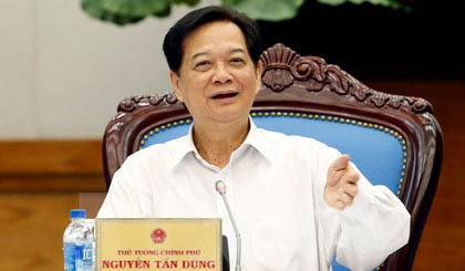 Thủ tướng Nguyễn Tấn Dũng phát biểu kết luận phiên họp. Ảnh: Đức Tám/TTXVN