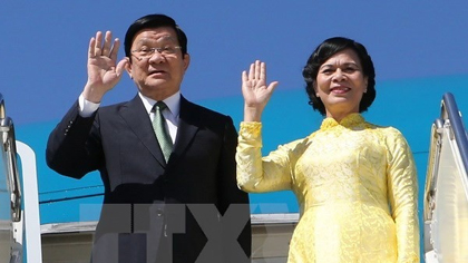  President Truong Tan Sang and his spouse