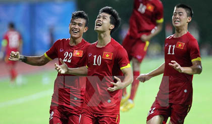 Đội tuyển U23 Việt Nam tại SEA Games 28, tháng 6/2015. (Ảnh: Quốc Khánh/TTXVN)