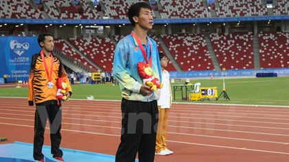 Vietnamese athletes with disabilities smashes 16 records at the 8th ASEAN Para Games in Singapore. (Credit: VN+)