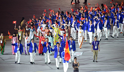 Đoàn Thể thao Việt Nam tại SEA Games 28. Ảnh: thethaovanhoa.vn