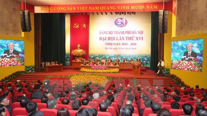 A view of the Hanoi municipal Party Congress (Photo: VNA)