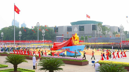 The grand ceremony and parade marking 70 years of the August Revolution and National Day (Photo: VNA)