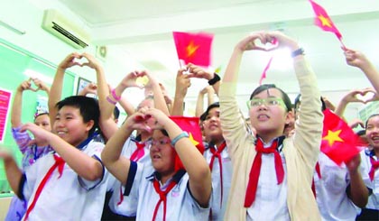 A special class in Duc Tri School (Photo: SGGP)