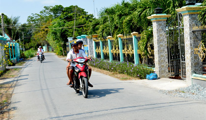 Đường về xã Tam Hiệp hôm nay.