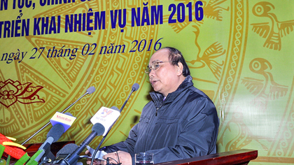 Deputy PM Nguyen Xuan Phuc at the conference. (Source: VNA)