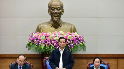 Prime Minister Nguyen Tan Dung speaking at the meeting (Photo: VGP)