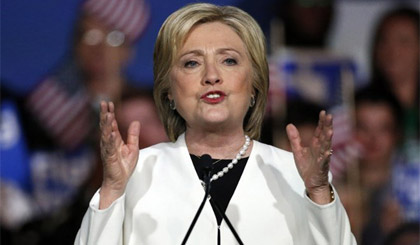 Ứng cử viên Đảng Dân chủ Hillary Clinton. Nguồn: Reuters