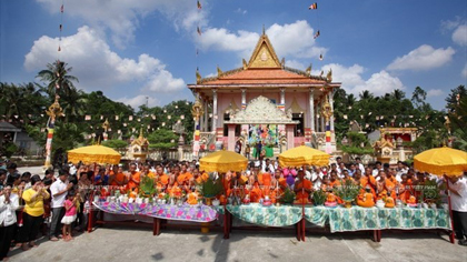 Chol Chnam Thmay New Year festival of the Khmer people in Tra Vinh province (Source: VNA)