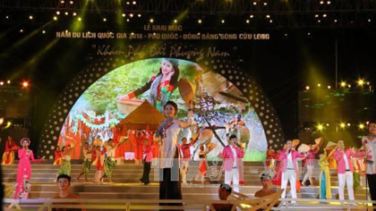 A performance at the opening ceremony of the tourism year (Photo: VNA)