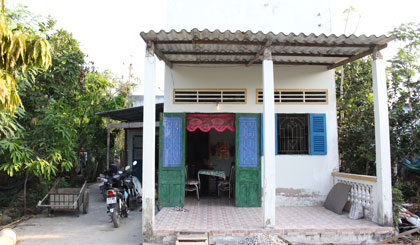 Ngôi nhà bà Trương Thanh Thúy, nơi xảy ra  tin đồn bắt cóc trẻ em.