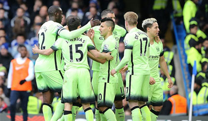 Man City đánh bại Chelsea 3-0 ngay tại Stamford Bridge.